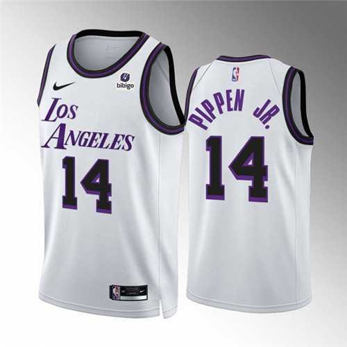 Men's Los Angeles Lakers #14 Scottie Pippen Jr. White City Edition Stitched Basketball Jersey Dzhi,We sell and wholesale Men's Los Angeles Lakers #14 Scottie Pippen Jr. White City Edition Stitched Basketball Jersey Dzhi on line form chian!